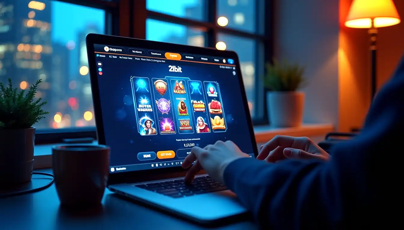 21bit Casino Australia on laptop